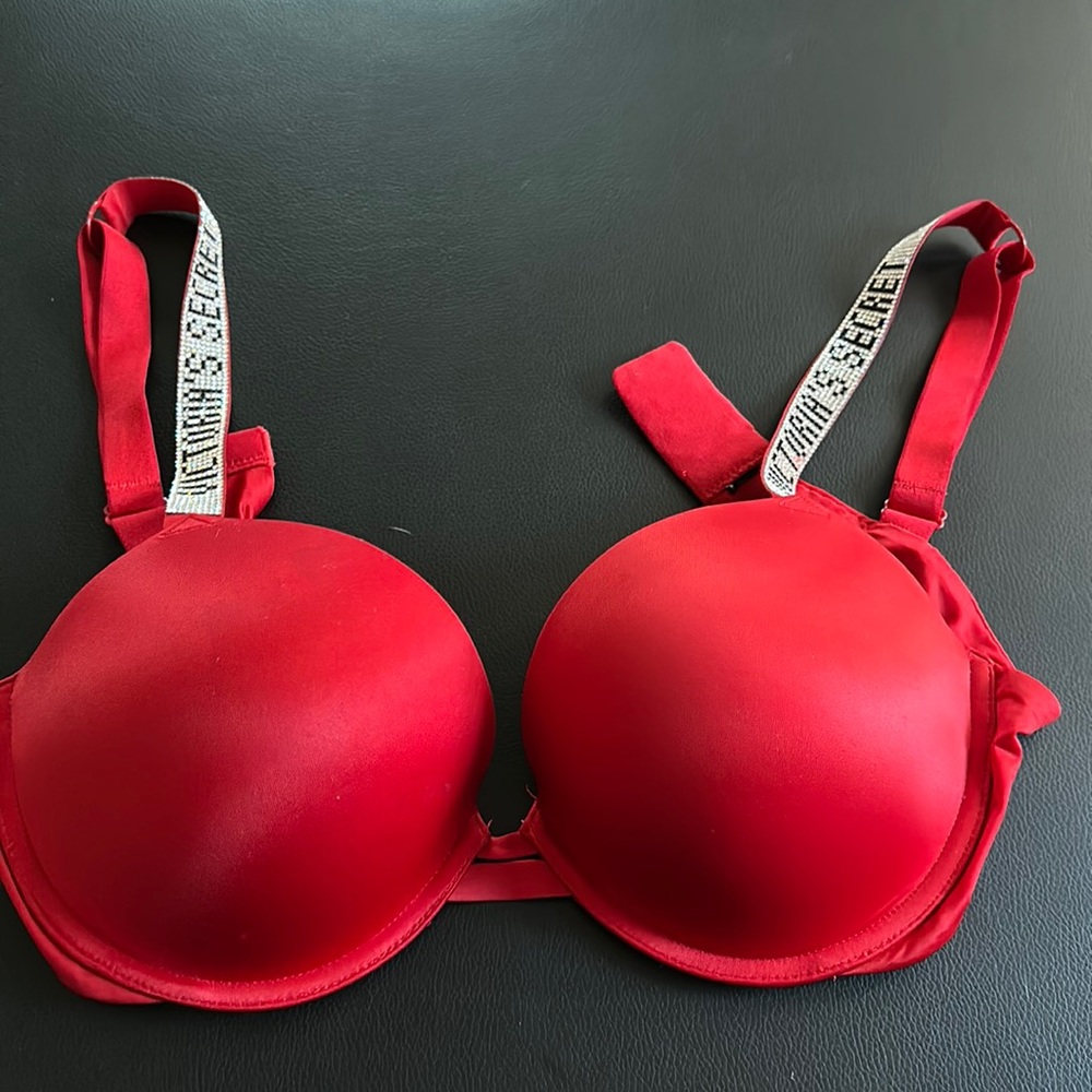 Red Bra with rhinestones